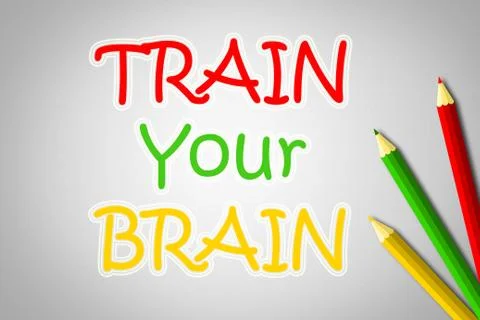 Train your brain concept Illustrazione stock