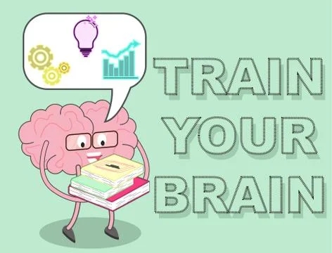 Train your brain day Stock Illustration