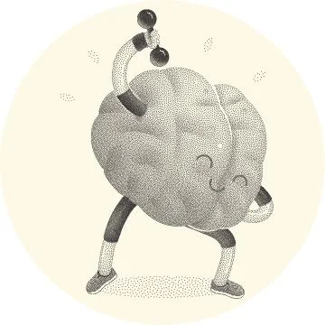 Train your brain Stock Illustration