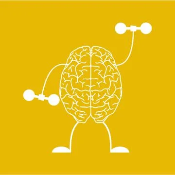 Train your brain. Illustrazione stock