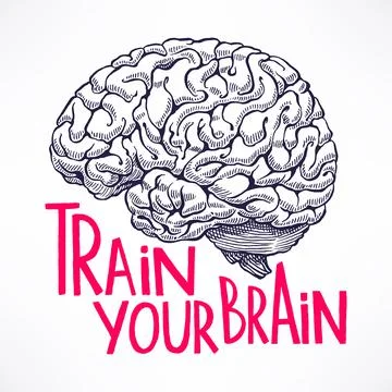 Train your brain Illustrazione stock
