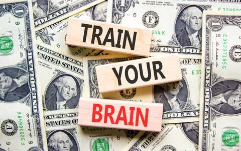 Train your brain words symbol. Concept words Train your brain on beautiful wo Stock Photos
