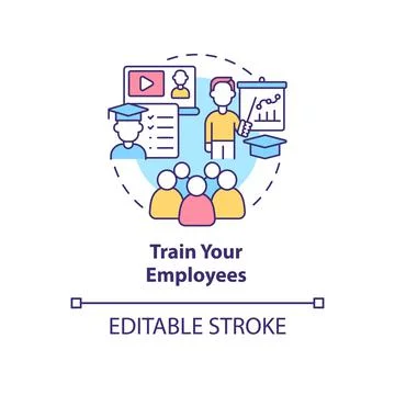 Train your employees concept icon Illustrazione stock