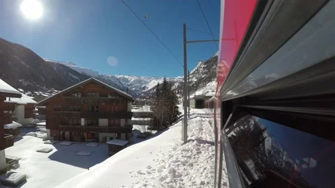 Train to Zermatt Stock Footage 144329997