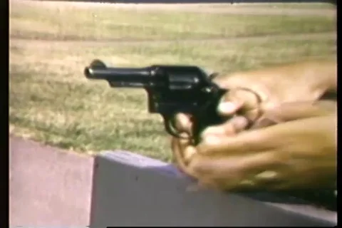Trainee practice target drill in open field - 1965 Stock Footage 106067701