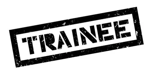 Trainee rubber stamp Stock Illustration