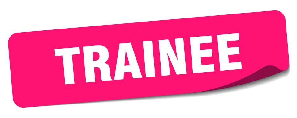Trainee sticker. trainee label Stock Illustration