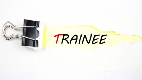 TRAINEE, text, lettering. Trainee concept,animation. Stock Footage 277603391