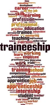 Traineeship word cloud 스톡 일러스트