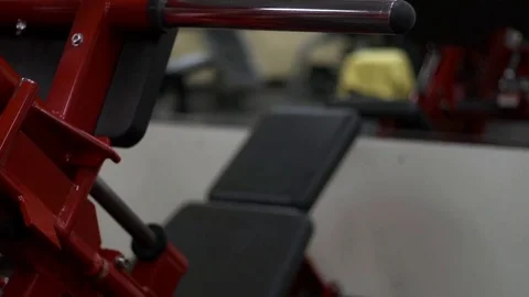 Trainer for exercise lying leg press Stock Footage 70497092