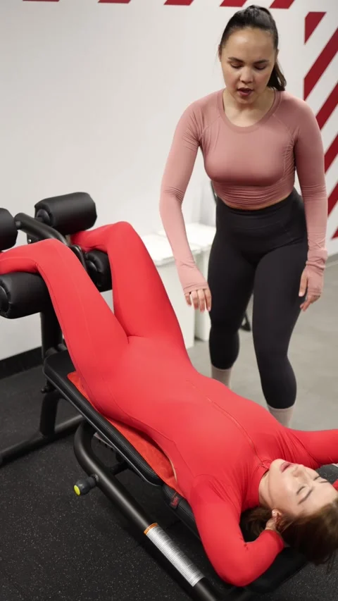 Trainer explains core activation Stock Footage 337956675