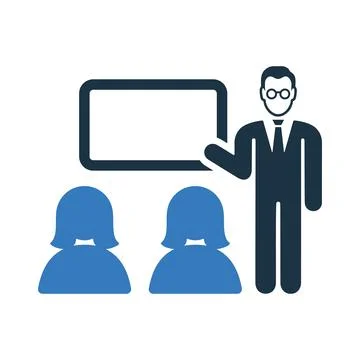 Trainer, mentor icon. Simple editable vector design isolated on a white bac.. Stock Illustration