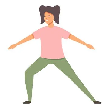 Trainer school exercise icon cartoon vector. Motion sport healthy Stock Illustration