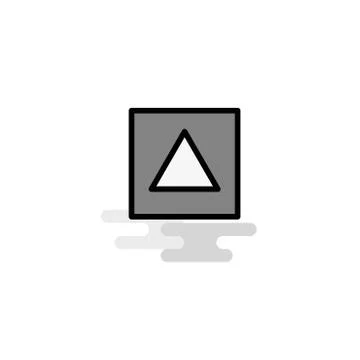 Traingle shape Web Icon. Flat Line Filled Gray Icon Vector イラスト素材