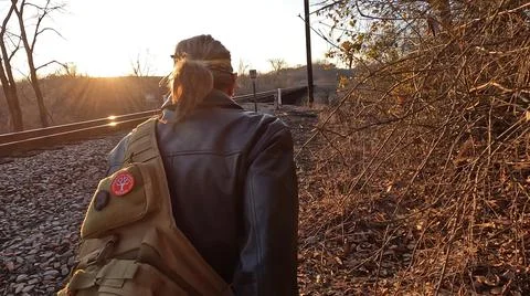 Trainhopper with Recon pack backshot 写真素材