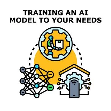 Training an ai model to specific user needs Illustrazione stock