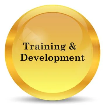 Training and development icon. Internet button on white background.. 스톡 일러스트