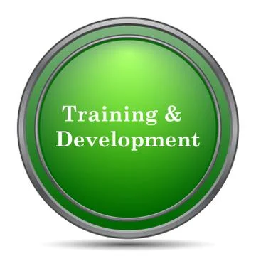 Training and development icon. Internet button on white background.. Stockillustratie