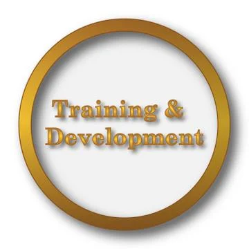 Training and development icon. Internet button on white background.. Stockillustratie