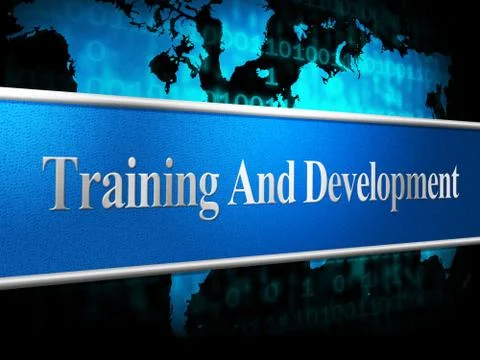 Training and development meaning success learning and expansion Stock Illustration