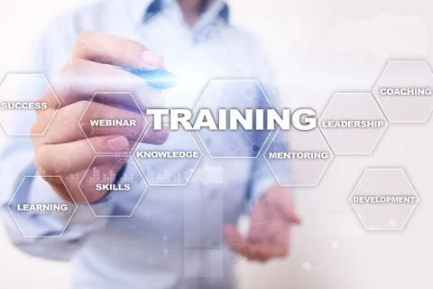 Training and development Professional growth. Internet and education concept. 库存照片