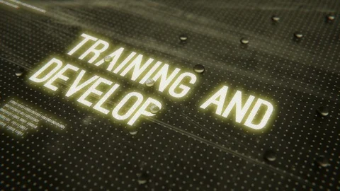 Training and development-Rainy Glass Title Vídeo Stock 124610835