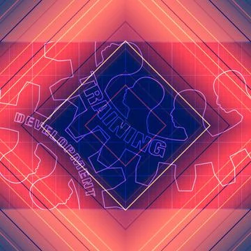 Training and Development text on the Gears. Stock Illustration