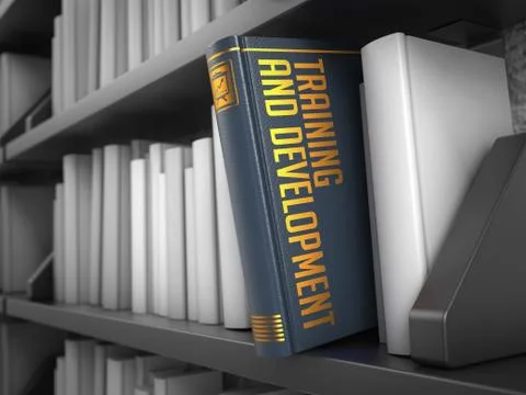 Training and Development - Title of Book. Educational Concept. Stock Illustration