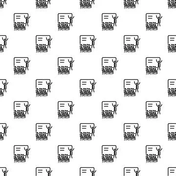 Training and education workshop presentation seamless pattern 스톡 일러스트