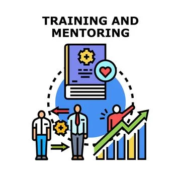 Training and mentoring for professional development and business growth Stock Illustration