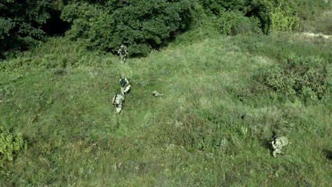 Training of the Armed Forces of Ukraine at the training ground. Combat mission Stock Footage 234619460