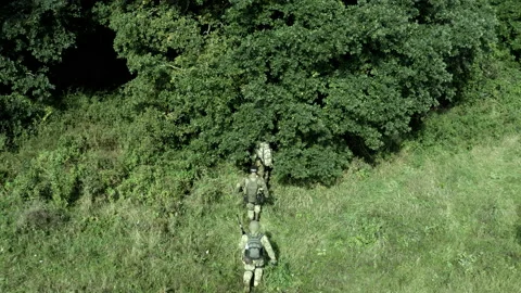 Training of the Armed Forces of Ukraine at the training ground. Combat mission Stock Footage 234619797
