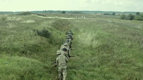 Training of the Armed Forces of Ukraine at the training ground. Combat mission Stock Footage 234620285