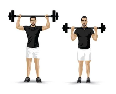 Training barbel man Stock-Illustration