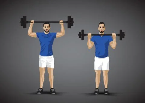 Training barbel man Stock-Illustration