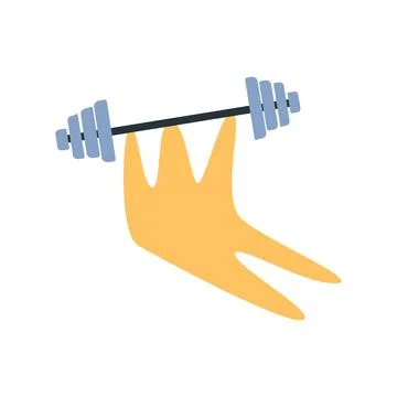 Training with a barbell in the prone position Stock Illustration