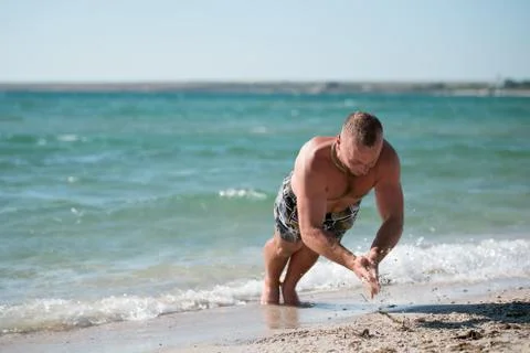 Training on beach Stock Photos
