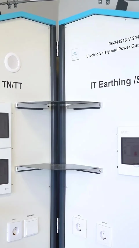 Training to become an electrician at a technical school - Vertical video. 库存影片 332979799