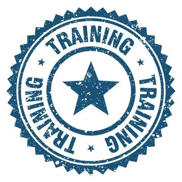 Training blue grunge round stamp. training stamp Stock Illustration