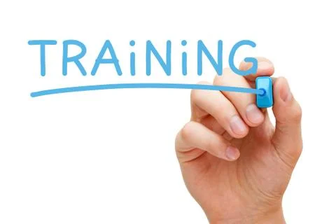 Training blue marker Foto stock