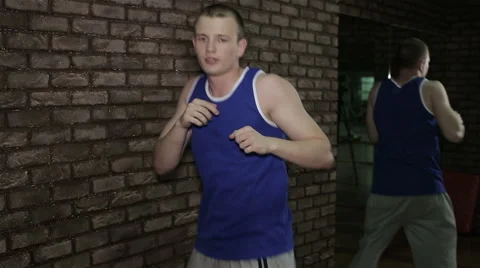 Training a boxer at the gym Stock Footage 67448694