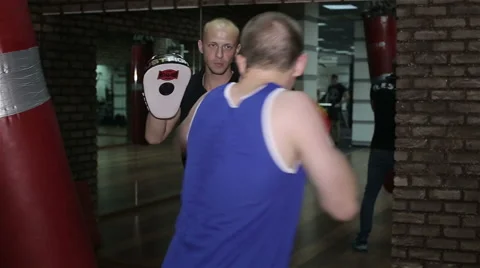 Training a boxer at the gym 스톡 동영상 67459078