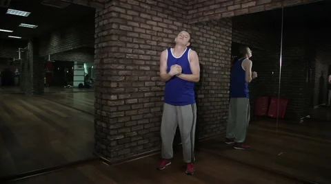 Training a boxer at the gym Stock Footage 67514830