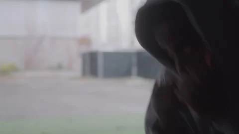 Training Boxer In Hoodie Stock Footage 270324487