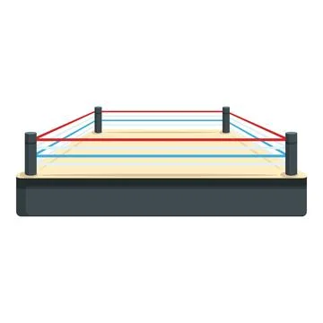 Training boxing ring icon cartoon vector. Mma sport club Stock Illustration