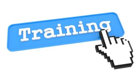 Training Button. Illustrazione stock