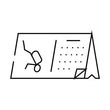 Training calendar line icon vector illustration Stock Illustration