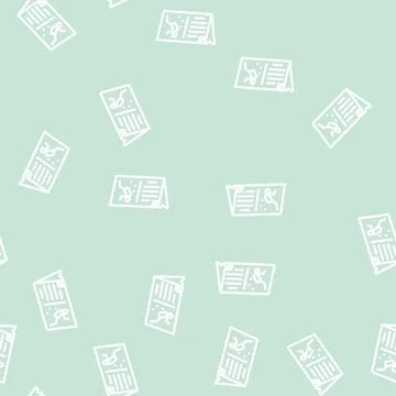 Training calendar line vector seamless pattern Illustrazione stock