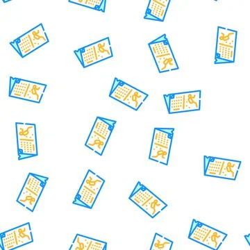 Training calendar vector seamless pattern イラスト素材