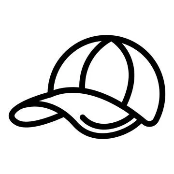 Training cap icon outline vector. Baseball hat Stock Illustration